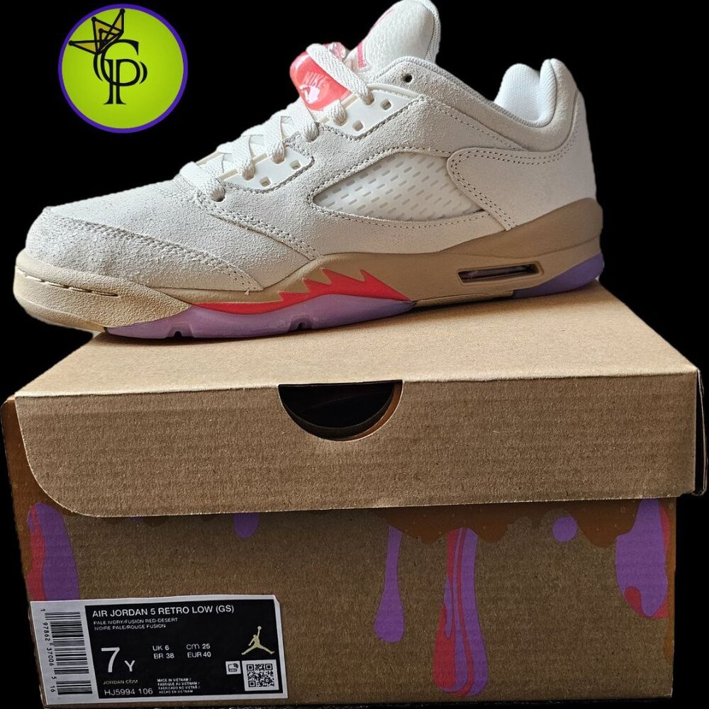 NIKE Air Jordan 5 Retro Low ‘Peanut Butter & Jelly’ GS Size 7Y HJ5994-106